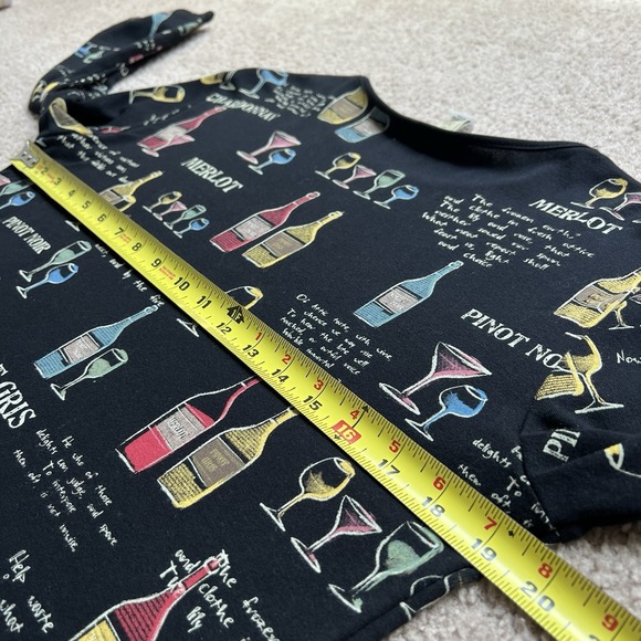 Jess & Jane Wine Long Sleeve Top Chardonnay Merlot Pinot Noir Womens M - Picture 5 of 10